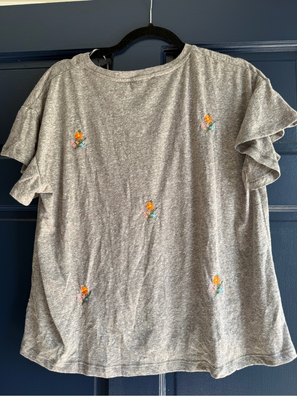 Workshop Republic Clothing Floral Embroidered Tee - NWT